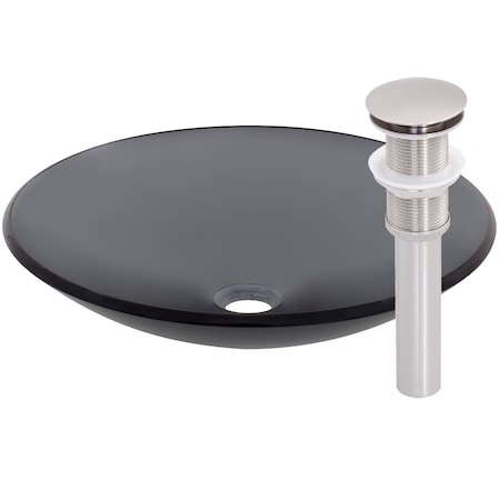 Novatto COETANEO Vessel Bathroom Sink Set, Brushed Nickel TIS-316GBN